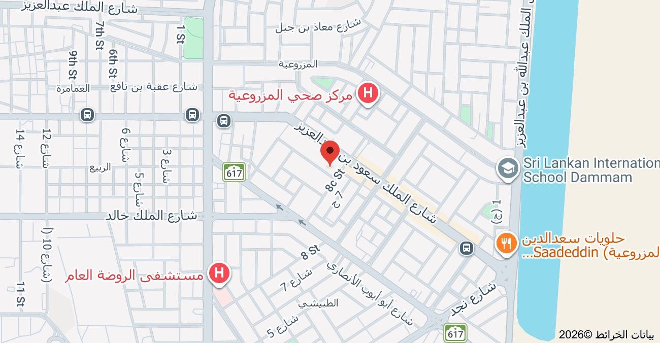 خريطة فرع الدمام حي المزروعية طريق الملك فيصل