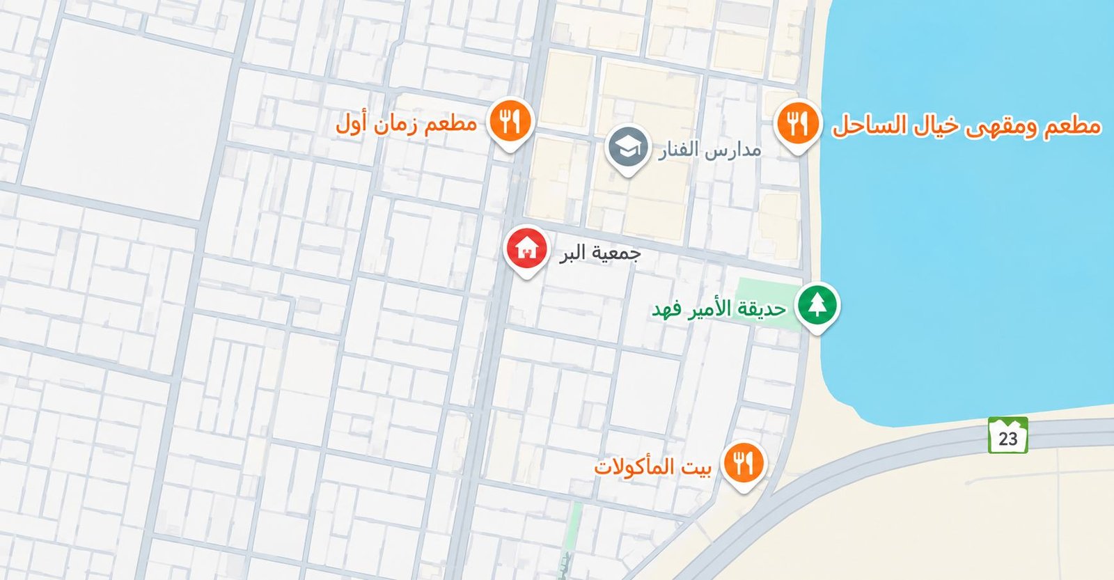 خريطة فرع الخبر حي الصواري